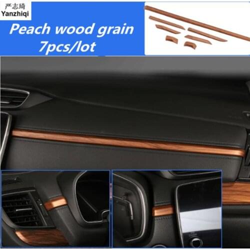 ABS Chrome/Carbon Fiber/Peach wood grain Auto control strip Inner Door Loud Speaker Cover Trim For Honda CRV CR-V 2017 2018