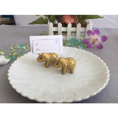 Free shipping wedding favor --party favors Lucky Elephant Place name Card Holder table Decoration 200pcs/lot