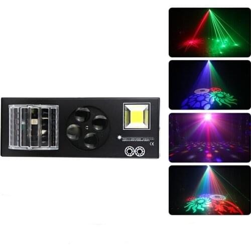Free ship LED Gobo Strobe 4in1 laser Light DJ Lighting Disco stage Lights good for family party club control with DMX