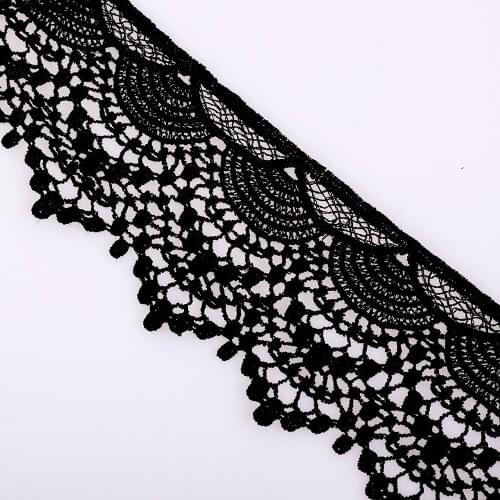 Cusack 2 yards Black Lace Trim Ribbon for Costumes Home Textiles Trimmings Tape Sewing DIY Lace Fabric Polyester 8 cm 9 cm Ivory