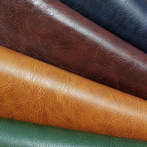 1 Meter Coloful Crazy Horse Leather Fabric For Briefcase Bag Belt Wallet Leather Upholstery Car Holographic Notebook Furniture