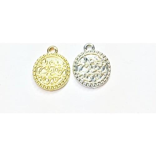 Eruifa Popular 20pcs 13mm Flat Letter Coin Wholesales necklace,earring bracelet jewelry DIY handmade 2 colors