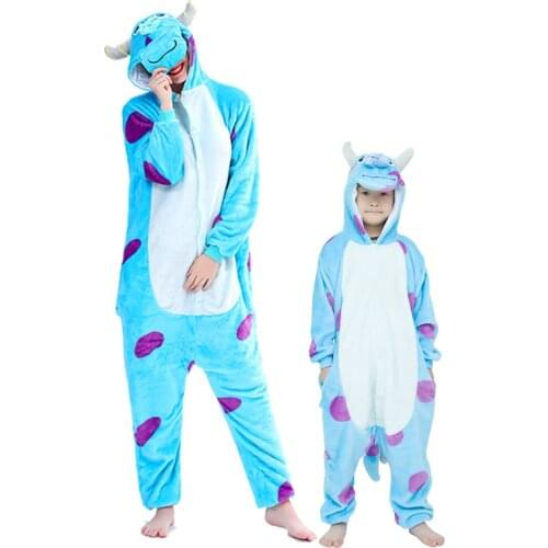 Sulley Onesies For Children Baby Girls Pyjamas Boys Sleepwear Animal Stitch Tiger Licorne Onesie Kids Jumpsuits Anime Costume