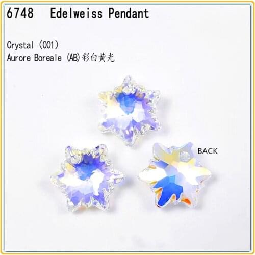 Lo Paulina Original Crystal from Austria 6748 Edelweiss pendant 14 18 28mm loose beads for DIY jewelry making Christmas gifts