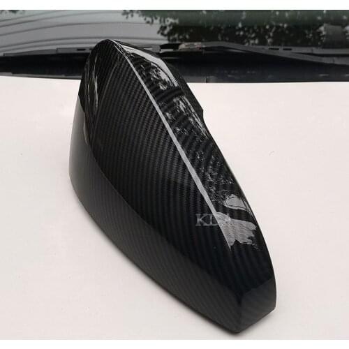 2pcs Replacement ABS Carbon Fiber Rear View Mirror Covers Cap for Skoda KODIAQ 2017 2018 2019