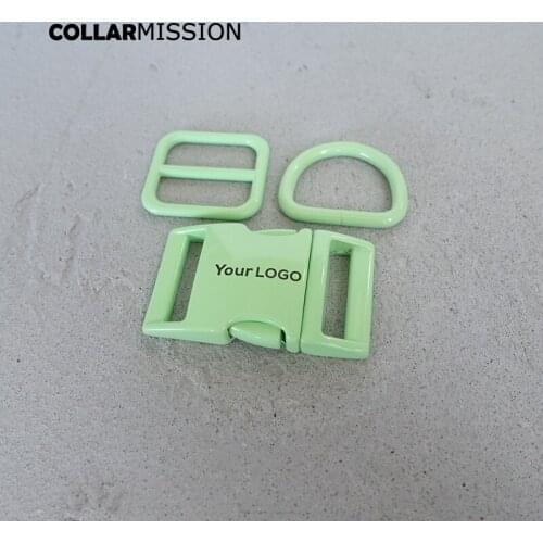 Metal buckle+adjust buckle+D ring) DIY dog collar 25mm webbing accessory We provide laser engraving service customize LOGO