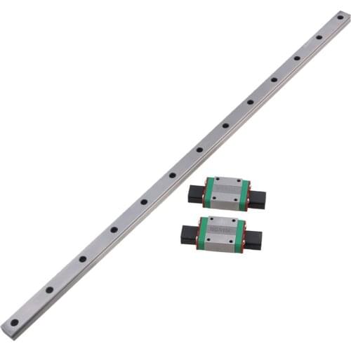 MGN15 500mm Linear Sliding Guideway Rail with Bearing Steel Mini Rail Block Precision Measurement Set of 3