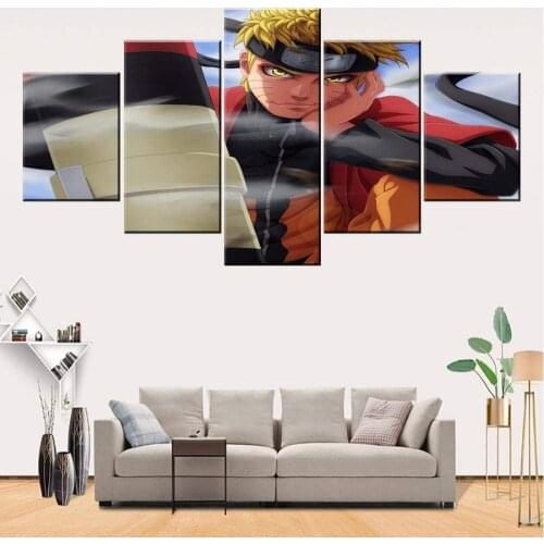 5 Piece Wall Art Canvas Anime Manga Ninja Modular Pictures Figure Posters And Prints Home Decor Living Room Decoration Paintings