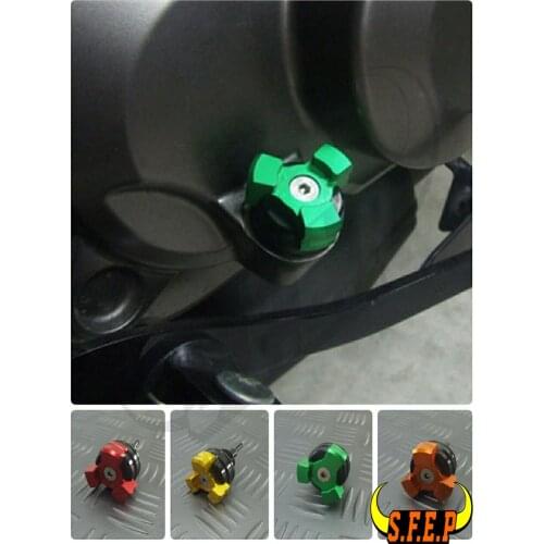 Motorcycle CNC Aluminum Oil Dip Stick Filler Cap For Kawasaki Z125/Z125Pro 2016-2017