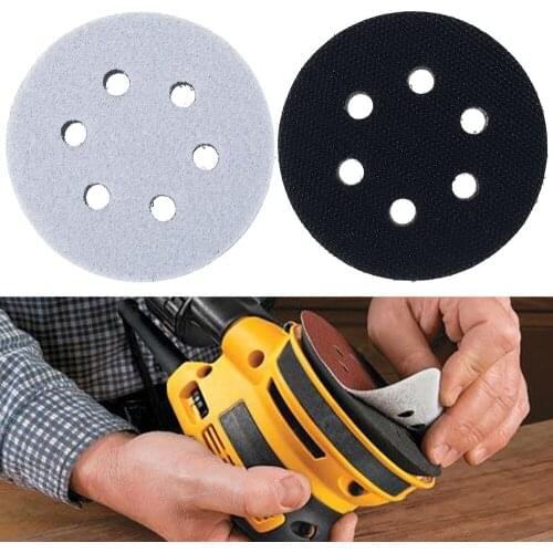 1PCS 3/6 Inch 6-Hole Soft Sponge Interface Pad for Sanding Pads and Hook&Loop Sanding Discs for Uneven Polishing Car Gadgets