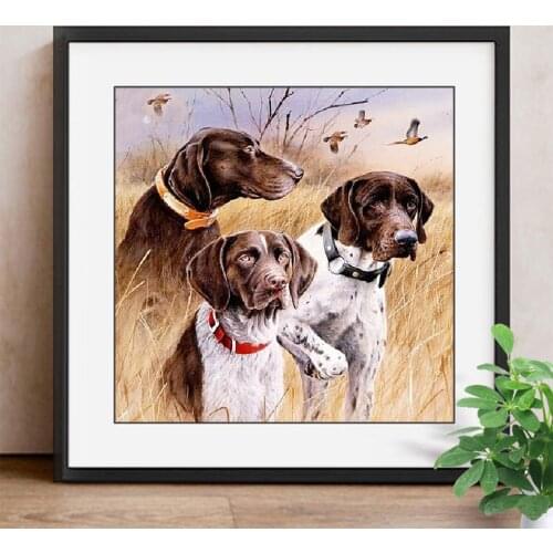 DIY Diamond Painting Dog Picture Of Rhinestone Craft Diamond Embroidery Animal Sale Full Round Drill 40x40 Set Factory Direct
