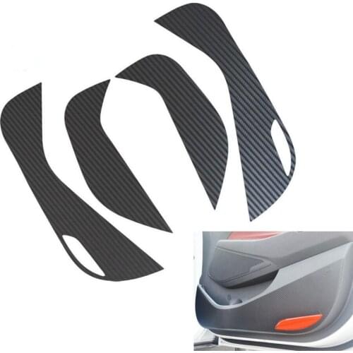 New Carbon Fiber Car Interior Door Side Anti-kick Anti Kick Protective Flim Decal Sticker For Hyundai Tucson 2015 2016