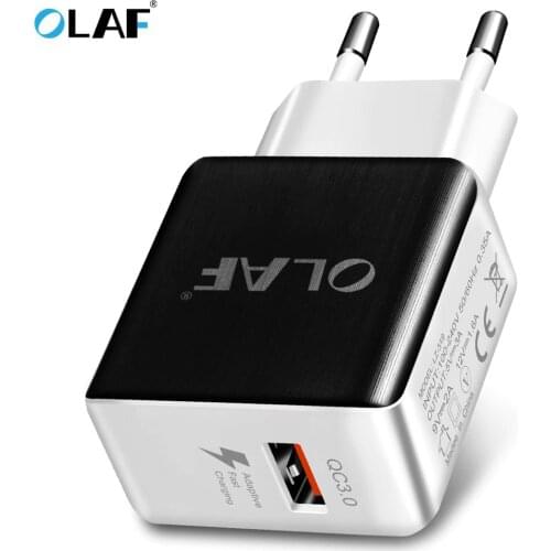 OLAF Quick Charge 3.0 USB Charger 15W QC3.0 Wall Mobile Phone Charger For Samsung Galaxy S8 Xiaomi 5 iPhon Adapter EU Plug