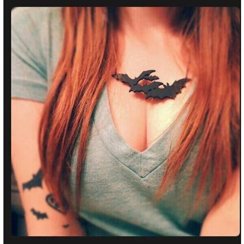 Novelty Earrings Korea Earrings Novelty Jewelry Dark Series Bat Clavicle Chain Necklace Womens Collar Neck Ring