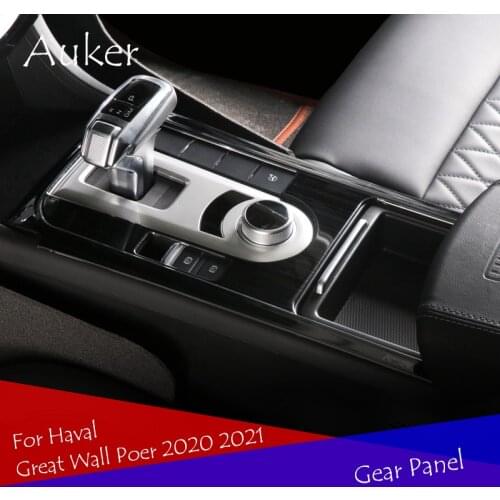 Car Console Gearbox Panel Trim Frame Cover Sticker Strips Garnish Decoration For Haval Great Wall Poer 2020 2021