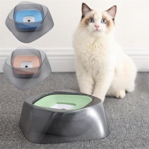 Dog Drinking Water Bowl 500ML Floating Non-Wetting Mouth Cat Bowl Without Spill Drinking Water Dispenser ABS Plastic Dog Bowl