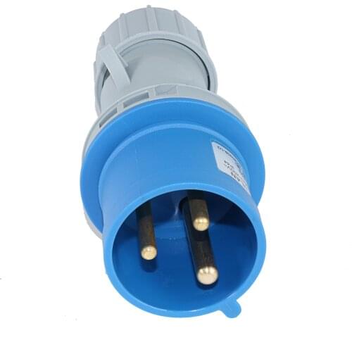 Supply 32A single-phase blue industrial waterproof plug IEC309 2P+E 200-250V waterproof IP44f Connection Socket Plug