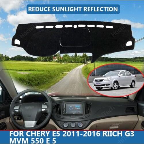 Right Hand Drive High Polyester Fiber Anti-UV Car Dashboard Cover Mat for Chery E5 2011-2016 Riich G3 MVM 550 E 5 Cover