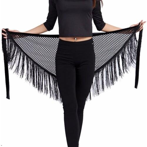 G2020 latin ballroom dance professional net tassels swing skirt (triangular scarf)