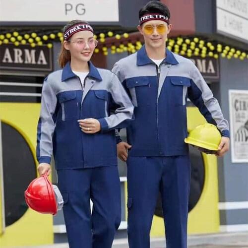 Working Jacket Pants 100%Cotton Work Clothing Welding Suit Auto Car Repairmen Workshop Mechanic Electric Work COveralls Uniforms