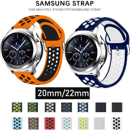 Galaxy watch 46mm strap For Samsung Gear S3 Frontier active 2 silicone wrist bracelet belt watchband 20mm 22mm watch band strap
