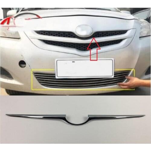 For Toyota Vios 2008 2009 2010 2011 2012 2013 Aluminium alloy Car front bumper Mesh Grille Around Trim Racing Grills
