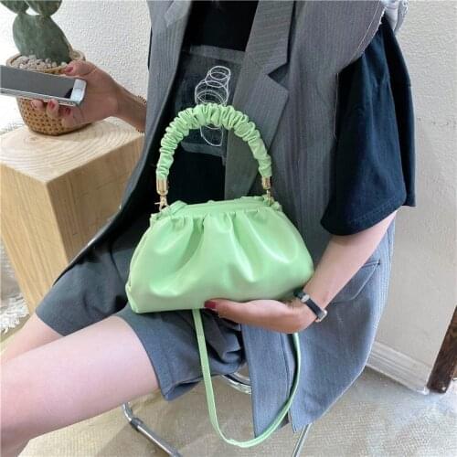 Luxury Handbag Women Bags Designer 2020 New Cloud Hand Bag Leather Crossbody Shoulder Bag Pink Color Totes Women Clutches Purses