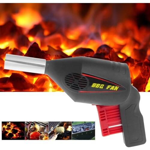 Manually BBQ Fan Air Blower Barbecue Tools Pressing Fire Bellows Portable Gun