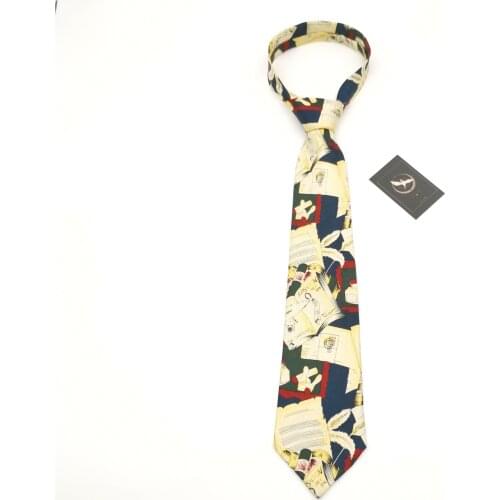 Silk Original Cartoon Myth Book European and American Style Creative Colors Tie Retro Fashion Men and Women