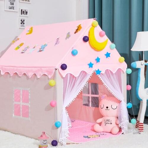 Foldable Kids Play Tent Crawling Big Playhouse Princess Castle Portable Baby Indoor Outdoor Game Camp Tipi Toys For Girls Gifts