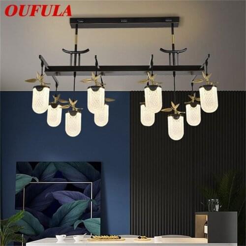 OUFULA Modern Pendant Light Luxury Brass LED Lamps Fixtures For Home Decorative Dining Living Room