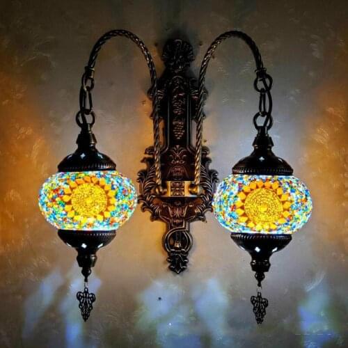 Turkish National Wind Wall Lamp Retro Romantic Tv Wall Balcony Corridor Ktv Cafe Wall Lamp