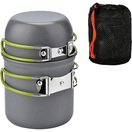 Joshock Ultralight Camping Cookware Portable outdoor Camping Pot 1-2 People Picnic Barbecue Pot Single Picnic