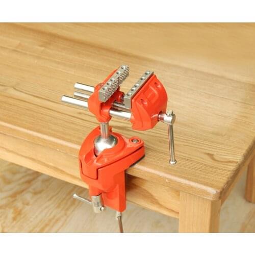 3" Design Patents Universal Table Vise Aluminium Swivel Tabletop Clamp Vice Tilts Rotate 360 Degree Universal Work