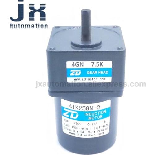 ZD AC Induction Motor 25W 220V 4IK25GN-C-4GN7.5K Fixed Speed Motor