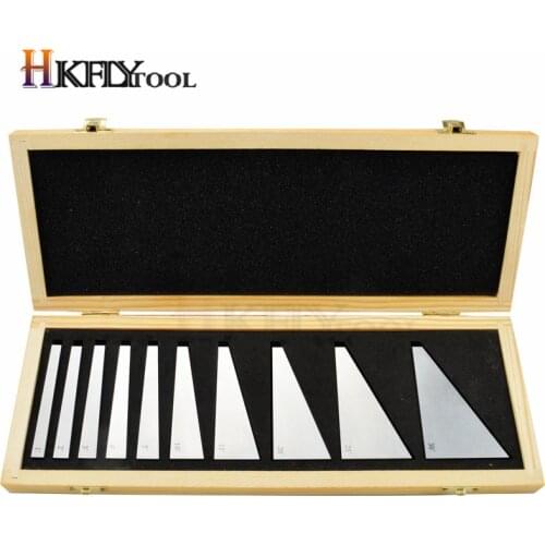 10Pcs 1-30 Degree Precision Ground Durable Angle Block Set With Storage Case For Lathes Milling Machinist Tools angle block gage