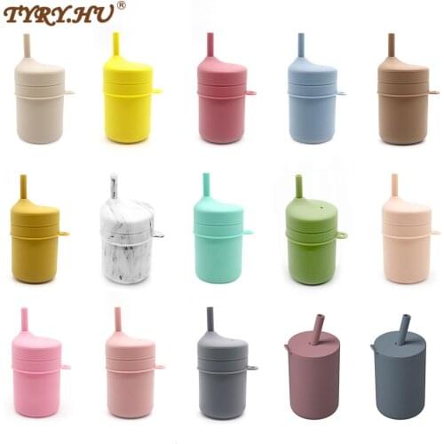 TYRY.HU 1PCS Silicone Baby Feeding Drinkware Cup Learning Feeding Water Cup Silicone Tableware Toddler Water Bottle BPA Free