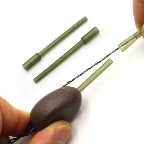 15PCS Carp Fishing Accessories Lead Inserts Tube Sleeve Used With Drop Off Inline Lead Arrangement Equipment Deep Zone Teriminal