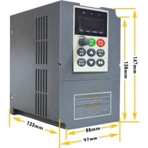 4KW 220V Universal Frequency Converter 17A 5HP Single Phase 1PH Input 3 Phase output Vector VFD CE For CNC Router spindle motor