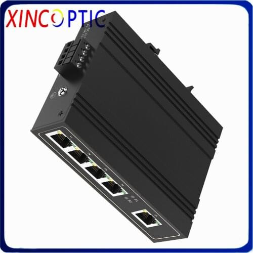 5Ports 10/100/10000M Unmanaged IP40 Outdoor Industrial Din-Rail Mount Gigabit Ethernet PoE Switch,5*10/100/1000Base-T Switch