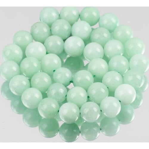 Natural Stone Green Angelite Crystal Stone Bead Round Loose Spacer Beads For Jewelry Making DIY Woman Necklace Bracelet 6/8/10mm