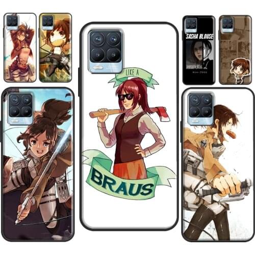 Attack on Titan Sasha Braus For OnePlus 9 Pro 8 7T 8T Nord Case For OPPO Realme 8 Pro X2 6 7 Pro GT Neo C3 C21 Cover