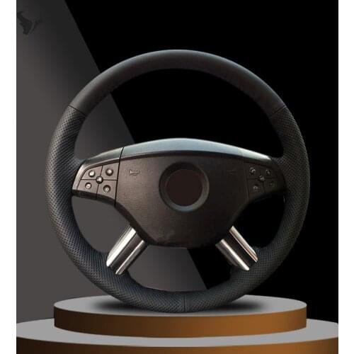 Hand-stitched Artificial Leather Steering Wheel Cover for Mercedes-Benz W164 M-Class ML350 ML500 2005 2006 X164 GL-Class GL