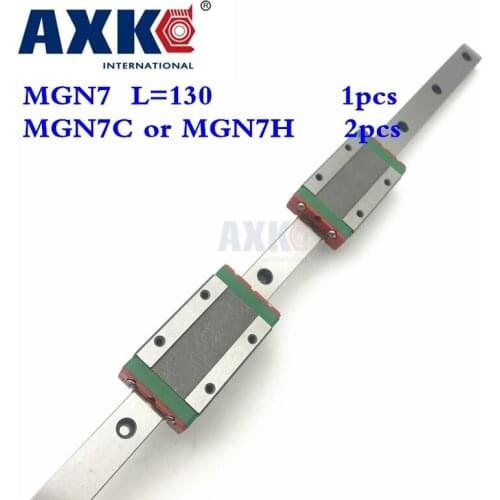 Cnc Router Parts Linear Rail Axk New Miniature Linear Guide Mgn7 L 130mm Guideway + 2pcs Mgn7c Or Mgn7h Long Blocks Carriage