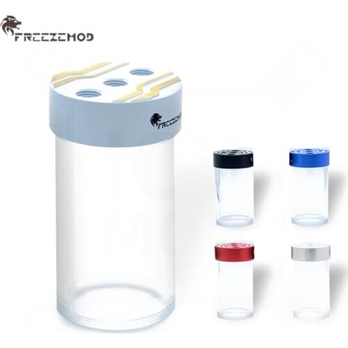 FREEZEMOD 60mm Water Tank Metal Acrylic Reservoir 66mm-316mm integrat water pump built-in defoamer Water Cooling MOD Watercooler