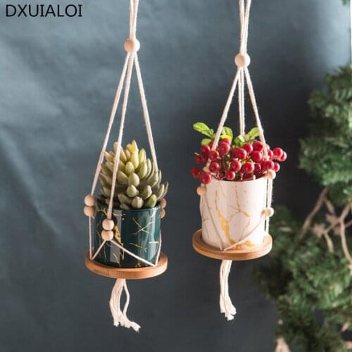 Marmorization flower pot ceramics Creative simple Nordic wall hang orchid plants small flower pot with tablet pots plants