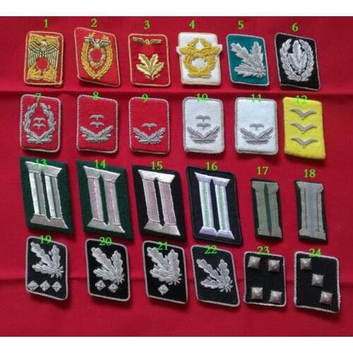 WWII WW2 GERMAN ELITE MILITARY UNIFORM OFFICER COLLAR TABS PAIR Collectibles 5605101