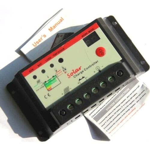 BUHESHUI Solar Panel Controllers System Auto Battery Regulator 10A 12V/24V Solar charger Controller 10Amps 10pcs