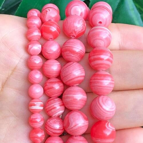 Red Lace Agates Chalcedony Bead Round Loose Spacer Natural Stone Beads For Woman Jewerly Making Diy Bracelet Necklace 6 8 10 mm