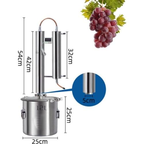 Red copper home alcohol stills distillation 36l home distiller for sale